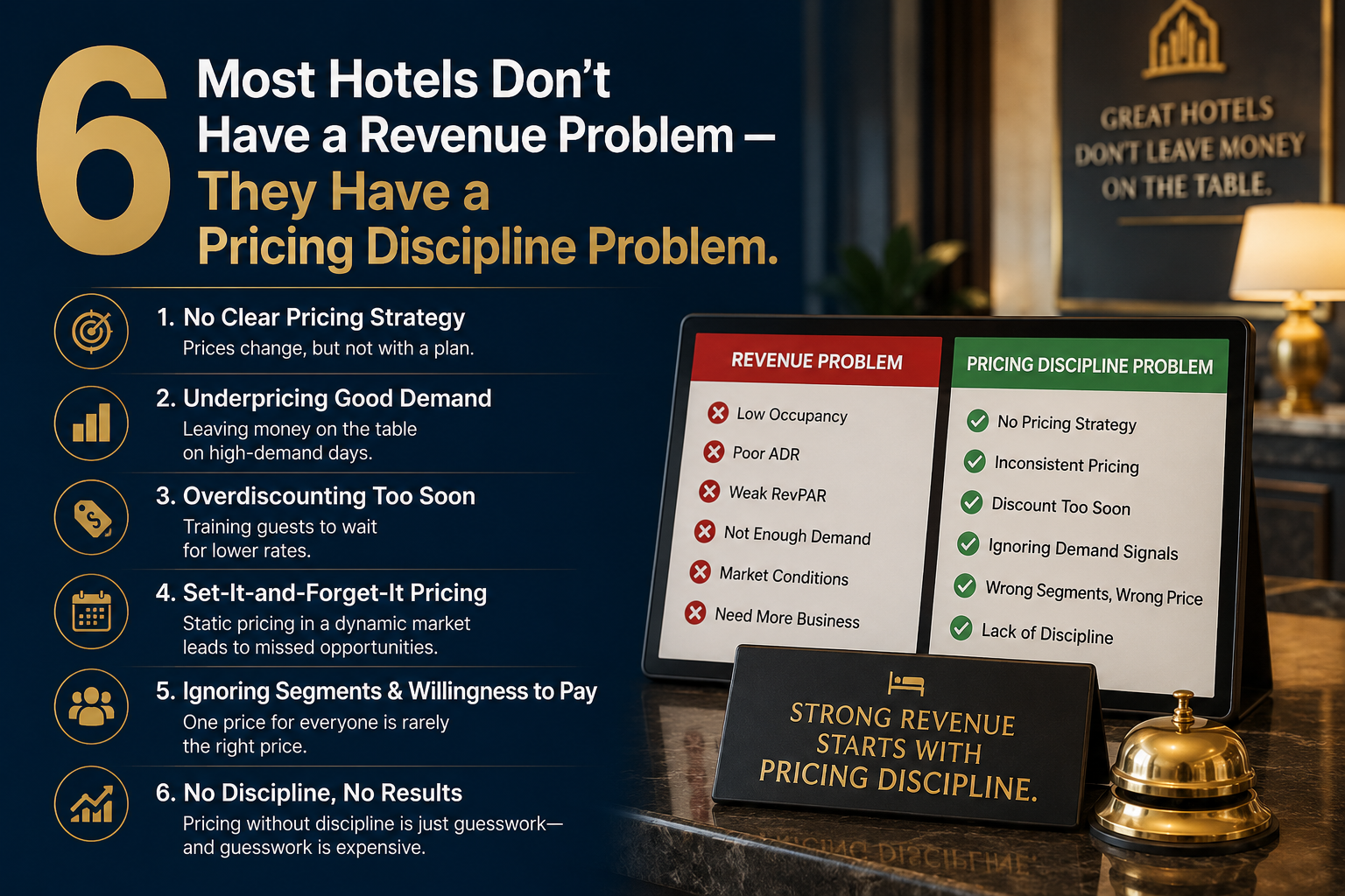 Most Hotels Don’t Have a Revenue Problem — They Have a Pricing Discipline Problem